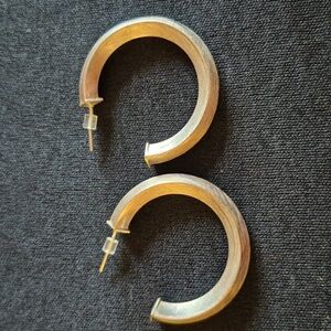 Sheila Fajl brushed gold hoop earrings